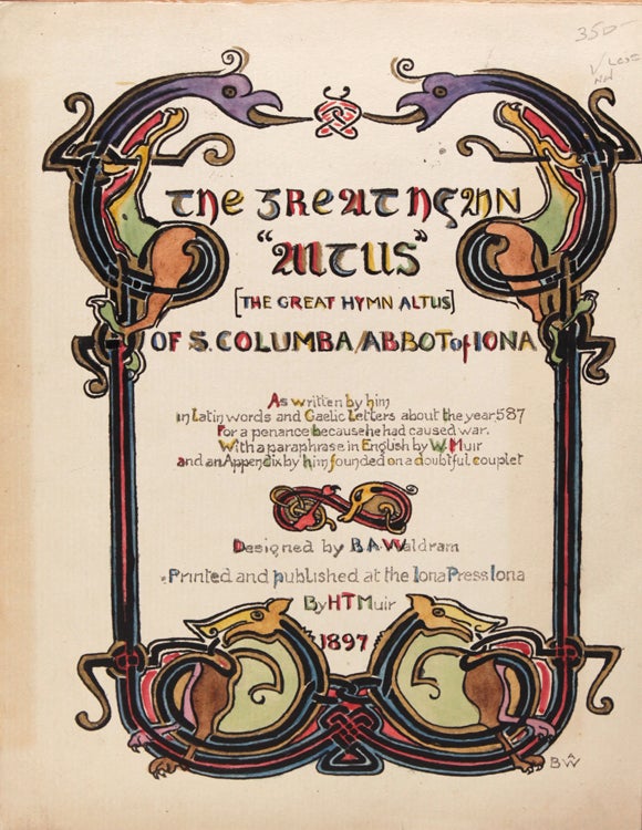 [The Great Hymn "Altusa"] of S. Columba, Abbot of Iona