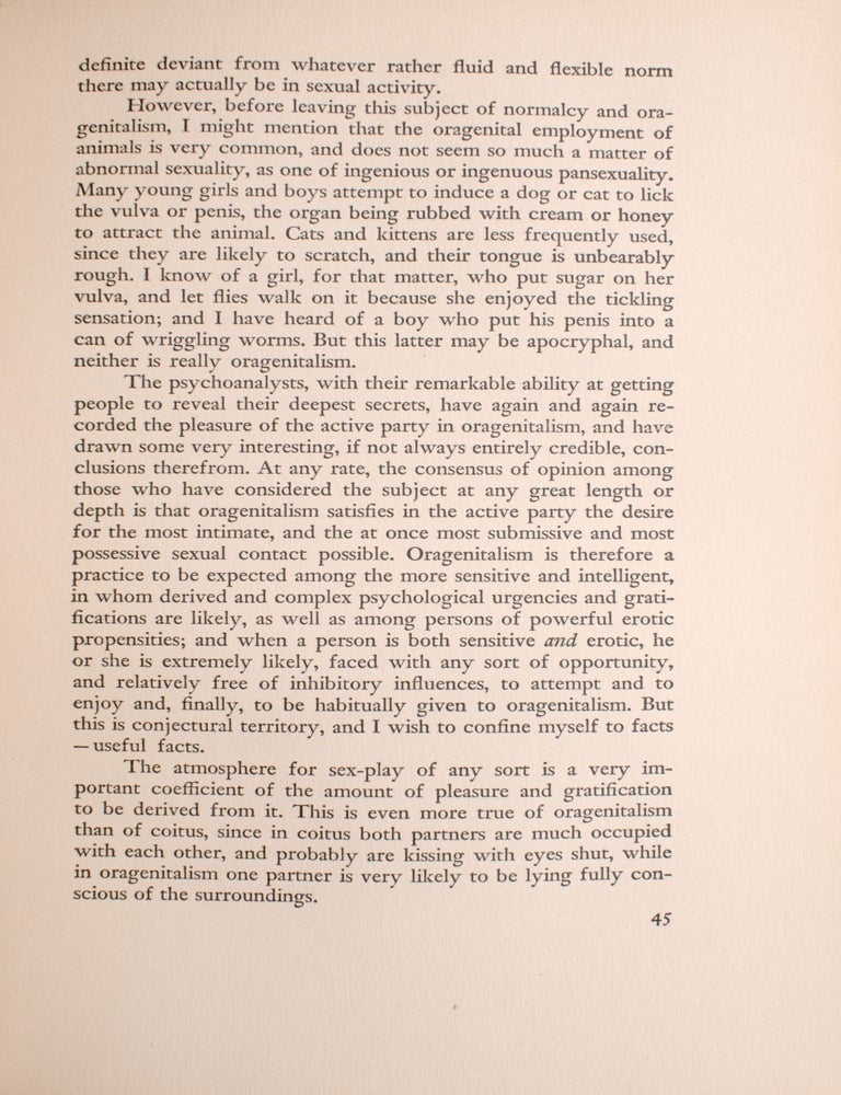 Oragenitalism. An Encyclopaedic Outline of Oral technique in Genital Excitation. Part I: Cunnilinctus