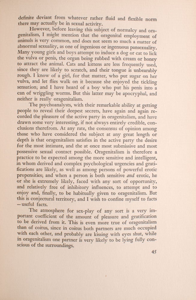 Oragenitalism. An Encyclopaedic Outline of Oral technique in Genital Excitation. Part I: Cunnilinctus