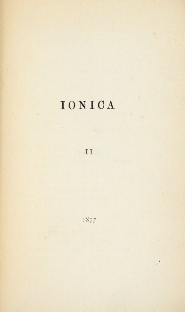 Ionica. [And:] Ionica II