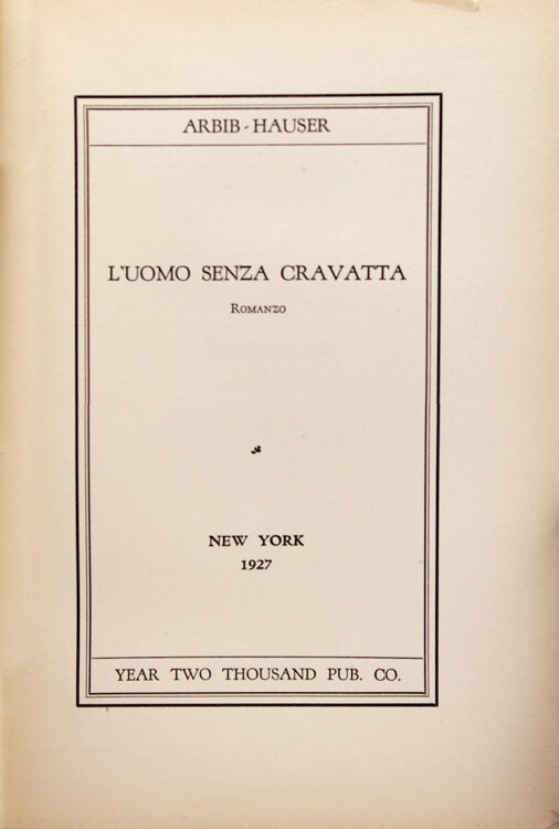 L'Uomo Senza Cravatta
