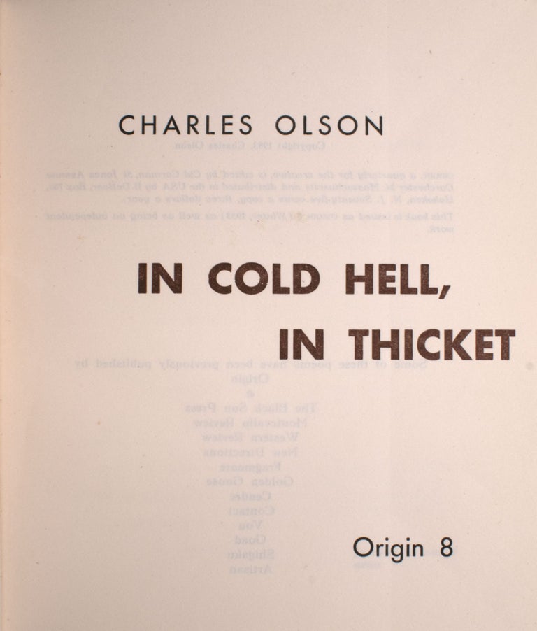 In Cold Hell, In Thicket. Origin 8