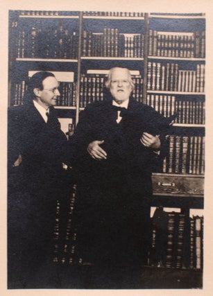 Item #345585 Edwin Markham and Ernest Dawson photograph [1930