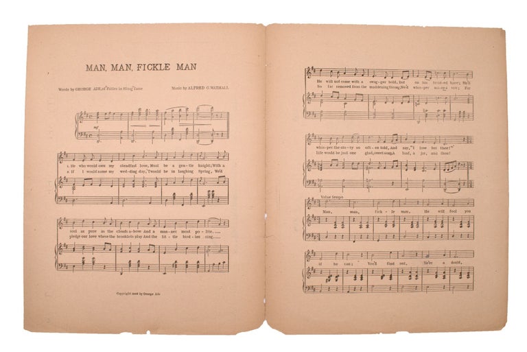 MAN, MAN, FICKLE MAN! From 'The Sultan of Sulu,' The Operatic Satire by George Ade, As Sung by Gertrude Quinlan. (Music by Alfred G. Wathall)