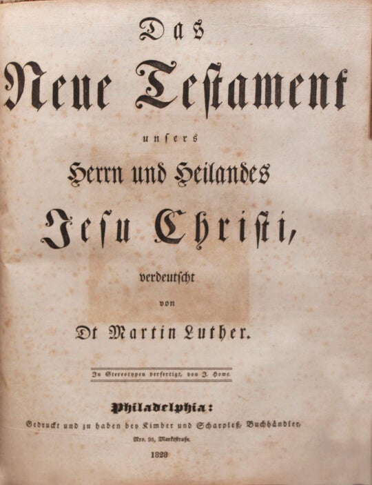 Biblia, das Die ganze heilige Schrift des Alten und Neuen Testaments, Nach der deutschen Uebersetzung D. Martin Luthers: Mit eines jeden Capitels firzen Summarien