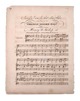 Item #346065 I Wish I Was By That Dim Lake. Written by Thomas Moore Esq'e. Arranged by Henry R....