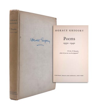 Item #346296 Poems 1930-1940. Weldon Kees, Horace Gregory