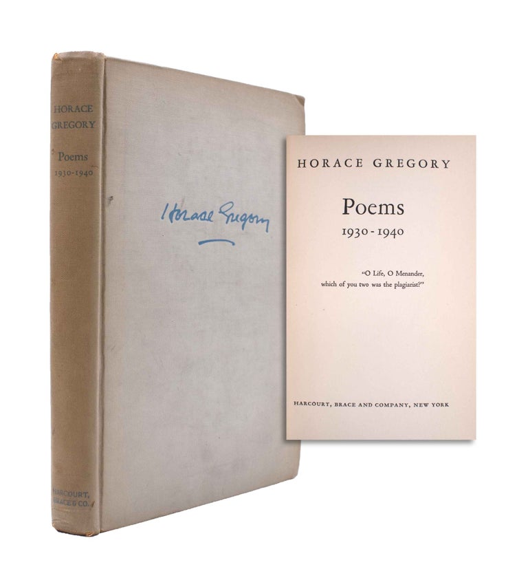 Item #346296 Poems 1930-1940. Weldon Kees, Horace Gregory.