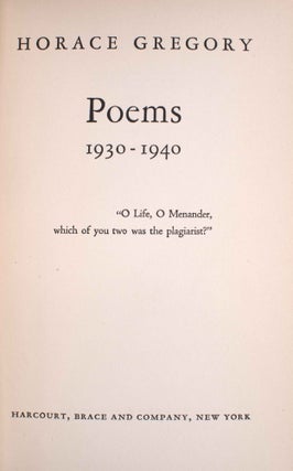 Poems 1930-1940