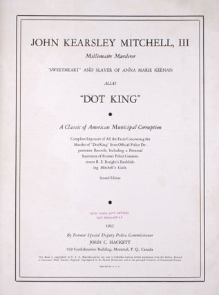 John Kearsley Mitchell, III. Millionaire Muderer- The Tragedy of the Big Rubber Man and the Little Laundress-Cabaret Girl