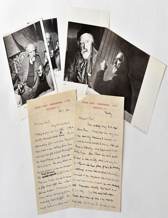 Two autograph letters signed, from Augustus John to Cecil Beaton