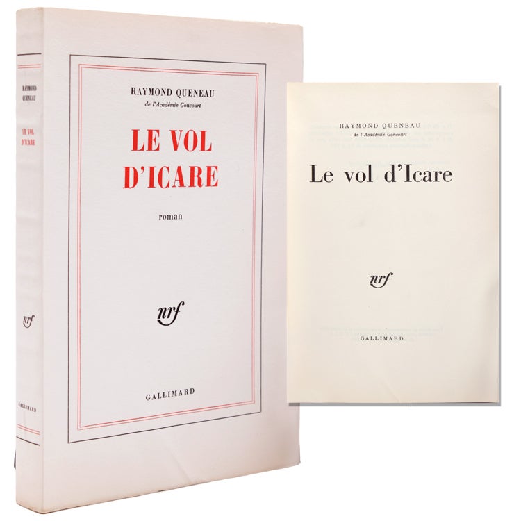 Le vol d’Icare. Roman - Raymond Queneau - First edition, one of 160 ...