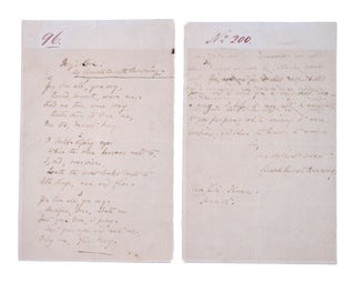 Item #346572 Autograph Letter, signed ("Elizabeth Barrett Browning"), with Autograph Song "May's...
