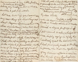 Item #346575 Autograph Letter, signed ("AC Swinburne”), Jan. 2nd 1874, to “My dear Watts”,...