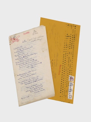 Item #346601 Autograph Manuscript of his poem, "Aether," with annotations by Jack Kerouac and...