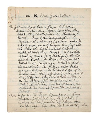 Item #346635 Manuscript, Inscription upon a silver plate given to his youngest son, the...