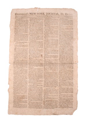 Item #346645 Greenleaf's New York Journal &c. Extra ... The Democratic Society of this city...