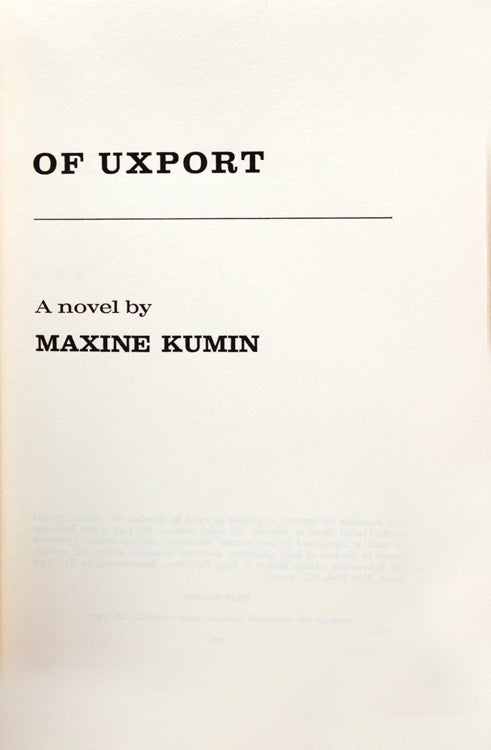 THE PASSIONS OF UXPORT. A Novel