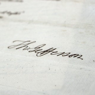 Item #346761 Manuscript Letter Signed, from Thomas Jefferson to English merchants Farrell and...