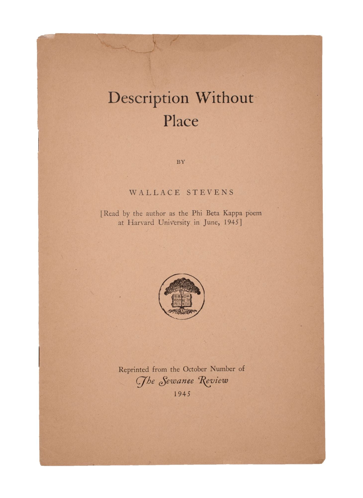 Description Without Place - Wallace Stevens