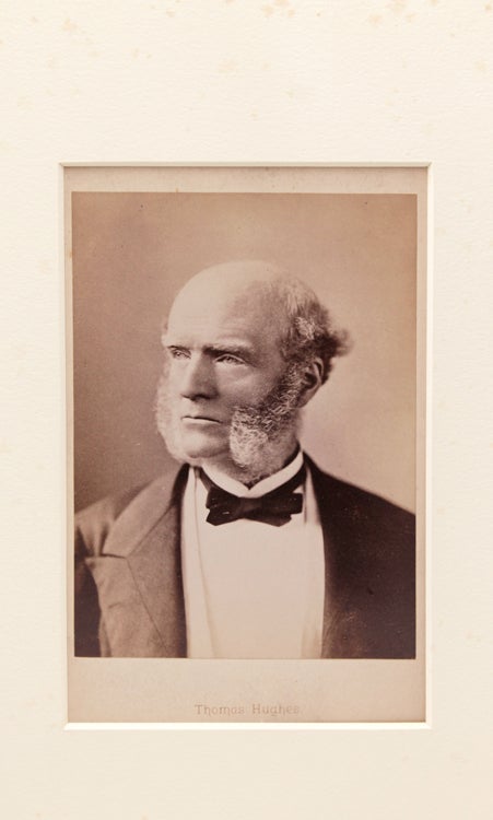 CABINET CARD PHOTOGRAPHIC PORTRAIT OF THOMAS HUGHES, Author, Social Reformer, and Member of Parliament