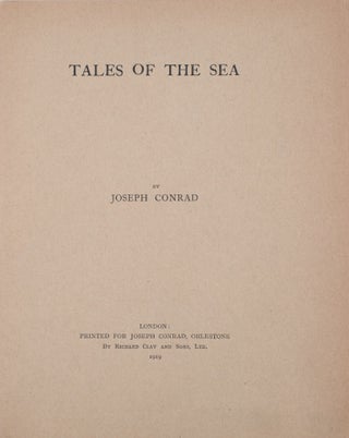 Item #346860 Tales of the Sea. Joseph Conrad