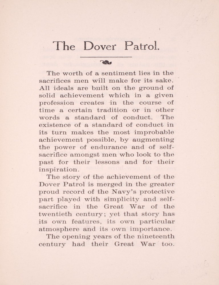 The Dover Patrol. A Tribute