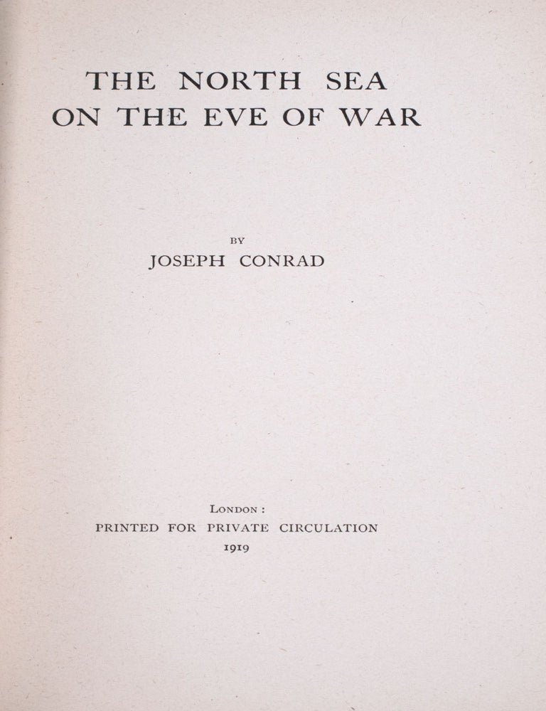 The North Sea on the Eve of War