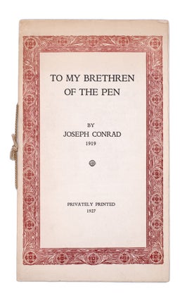 Item #346891 To My Brethren of the Pen. Joseph Conrad