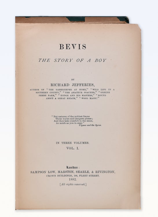 Bevis. The Story of a Boy