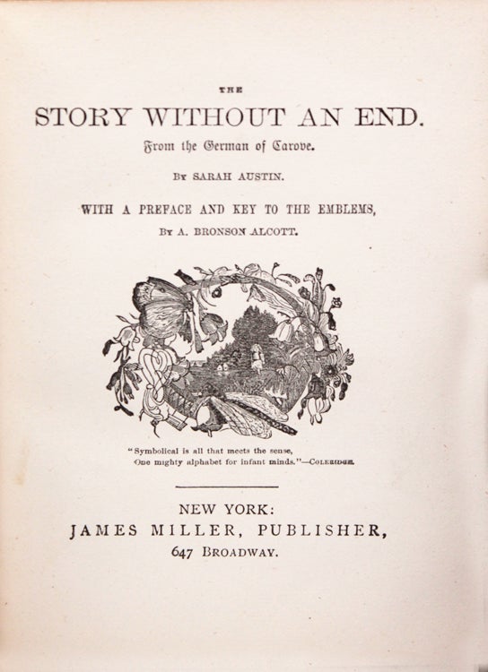 The Story without End. From the German of Carove … with a Preface and Key to the Emblems by A. Bronson Alcott