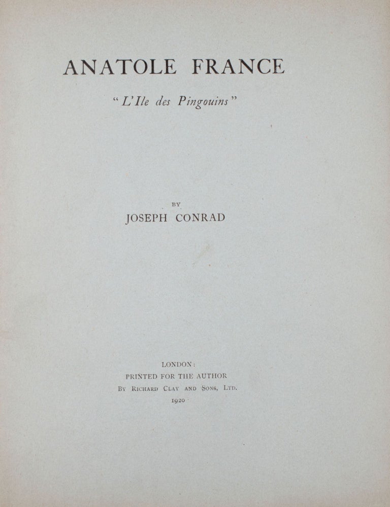 Anatole France “L’lle des Pingouins”