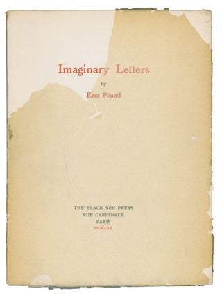 Item #34706 Imaginary Letters. Ezra Pound