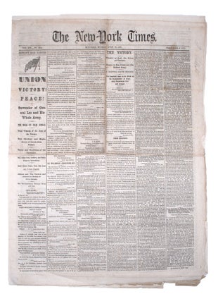 Item #351866 The New-York Times ... April 10, 1865 ... Union Victory! Peace! Surrender of General...