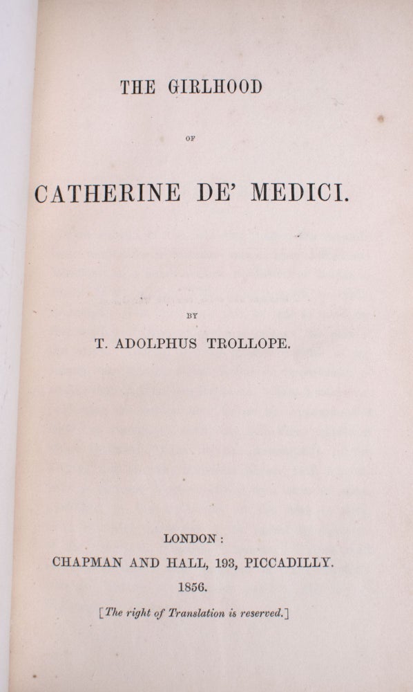 THE GIRLHOOD OF CATHERINE DE' MEDICI