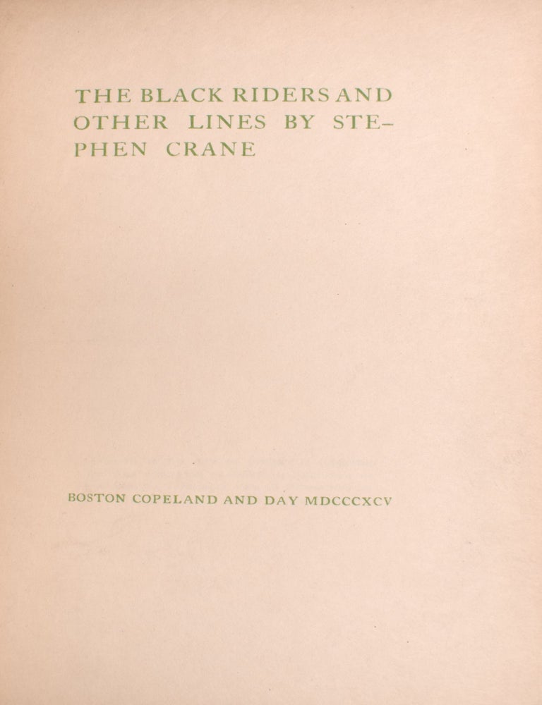 The Black Riders and Other Lines