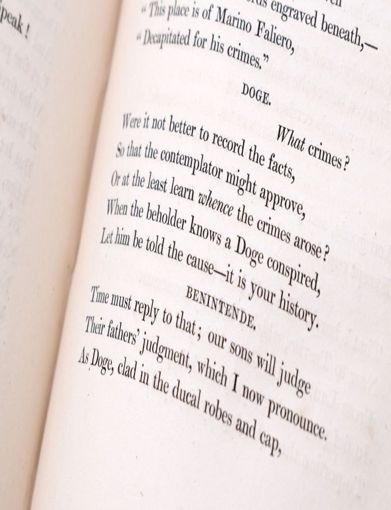 Marino Faliero, Doge of Venice. An Historical Tragedy, in Five Acts. With Notes. The Prophecy of Dante, A Poem