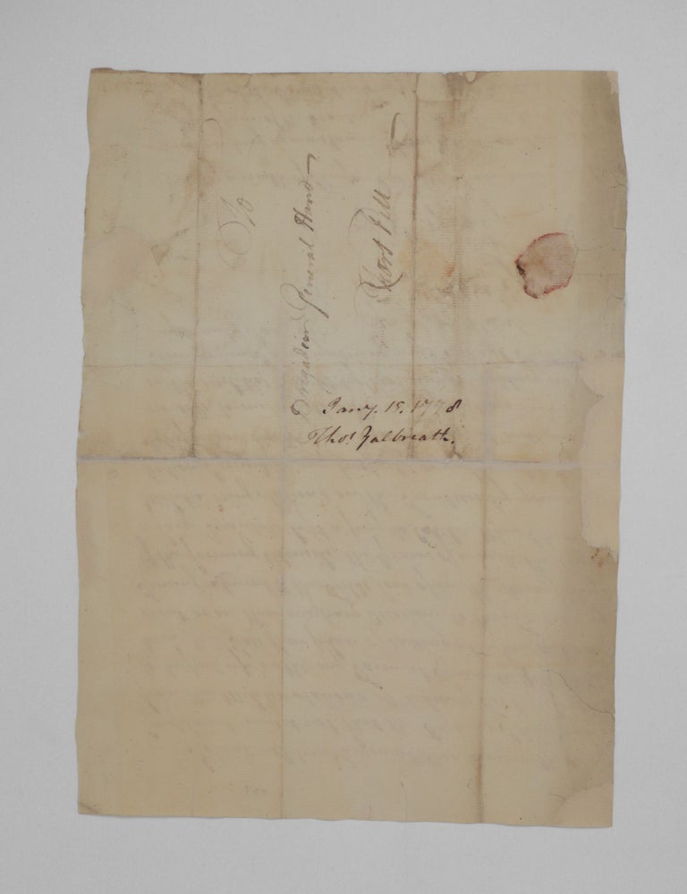 Autograph Letter Signed, from Thomas Galbraith to General Edward Hand, complaining of the... (2/2)