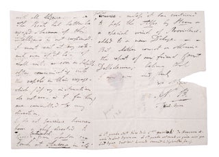 Autograph letter, signed, with initials (“N. B.”), to George Stevens, written below a letter in Italian by Pietro Gamba