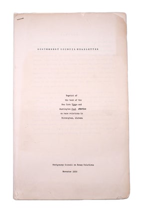 Item #352440 Montgomery Council Newsletter. Reprint of the text of the New York Times and...