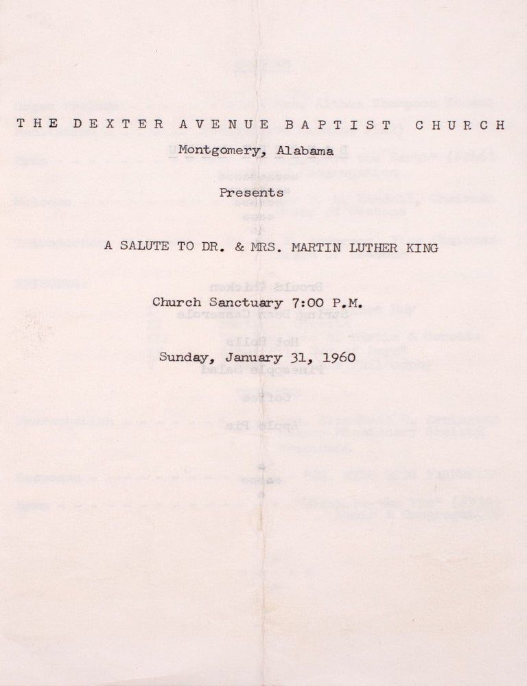 [Small archive relating to Martin Luther King, Jr. and his Dexter Avenue Baptist Church, from the papers of Alfonso and Lucy Campbell]