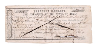 Item #352466 Partly printed treasury warrant, issued for "protection of the frontier ... for...