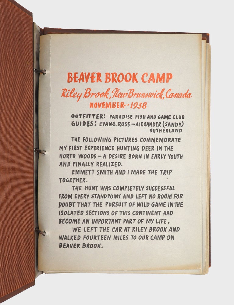 [Photograph album] Beaver Brook Camp, Riley Brook, New Brunswick [and:] Sisson Lake Camp, Nictau, New Brunswick, Canada