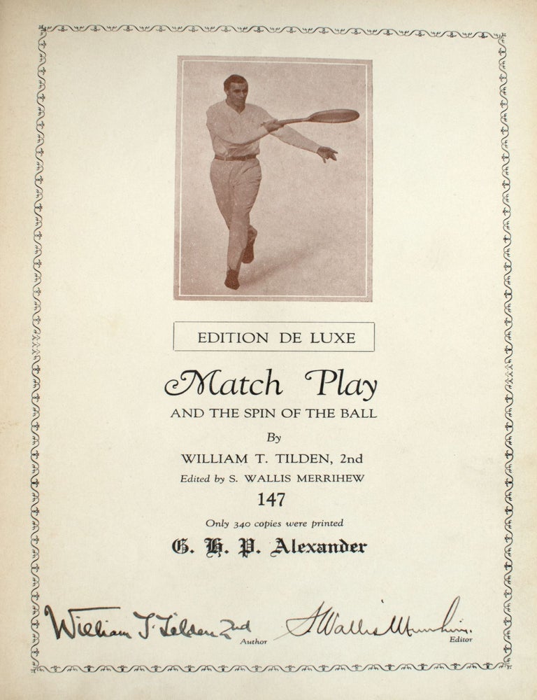 Match Play and the Spin of the Ball. Edited by Stephen Wallis Merrihew