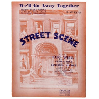 Item #352638 WE'LL GO AWAY TOGETHER. Dwight Deere Wiman... Presents: STREET SCENE [A Song from...