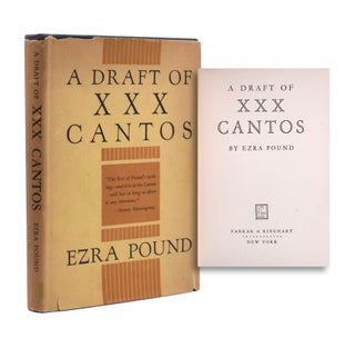 Item #352708 A Draft of XXX Cantos. Ezra Pound