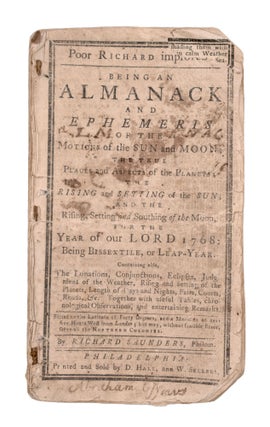 Item #352716 Poor Richard improved: being an almanack and ephemeris … for the year of our Lord...