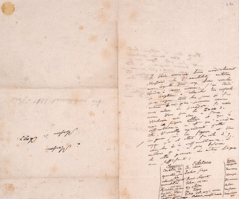 Autograph Letter, Signed, "A Humboldt," to French Orientalist and Early Sanskrit Scholar Antoine-Léonard de Chézy, on
