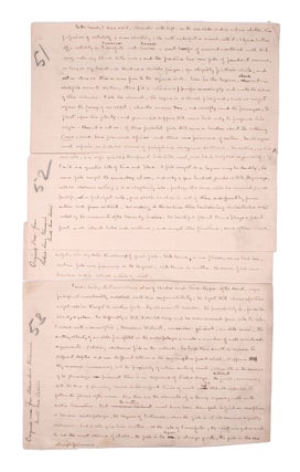 Item #352729 Autograph Manuscript from In the South Seas, from The Marquesas, Letter IX,...