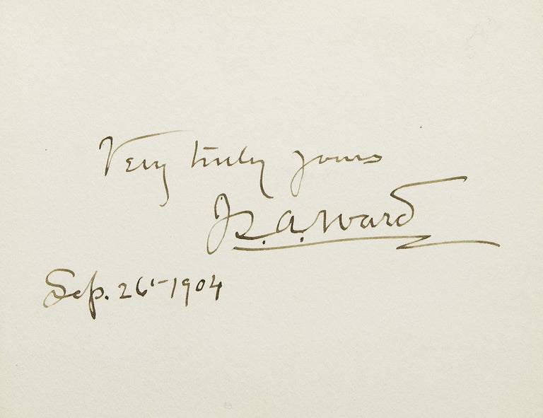 Item #35291 Card signed “J. Q. A. Ward”. John Quincy Adams Ward.